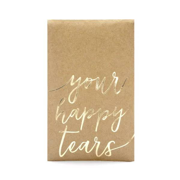Pocket tissues Your happy tears, gold, 7.5x12cm