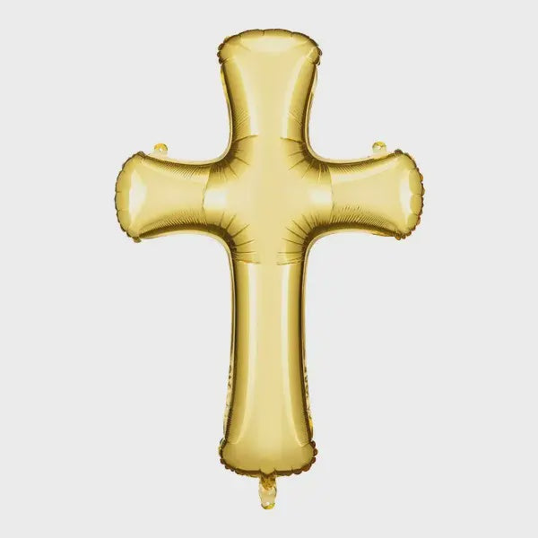 Foil balloon Cross, 103.5x74.5 cm, gold