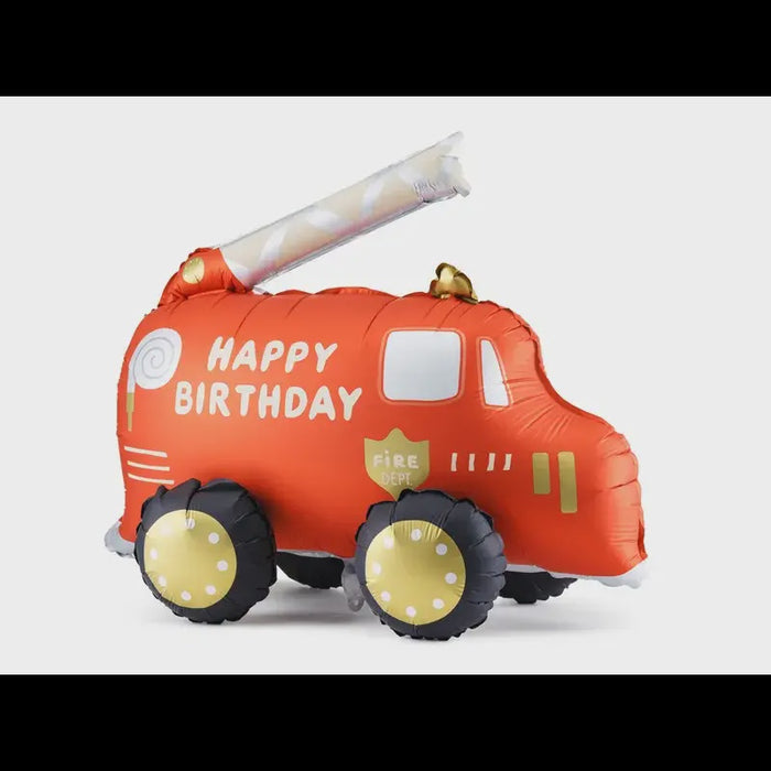 Foil balloon Fire truck, mix, 67x53 cm