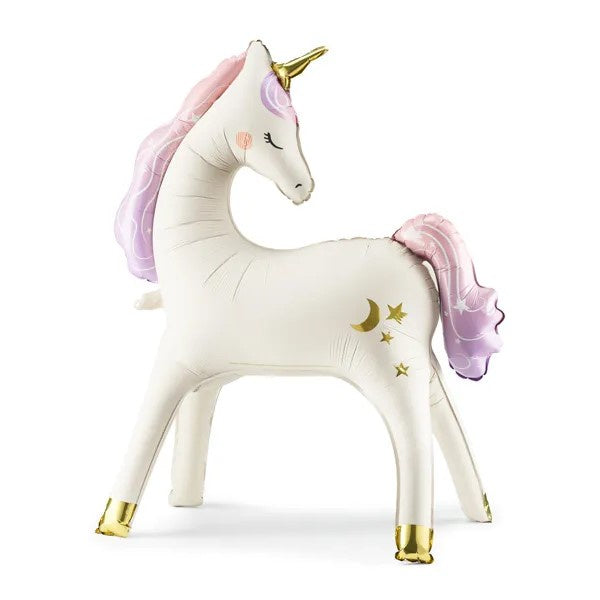 Standing Foil Balloon Unicorn, 95x86 cm, mix