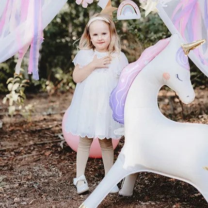 Standing Foil Balloon Unicorn, 95x86 cm, mix