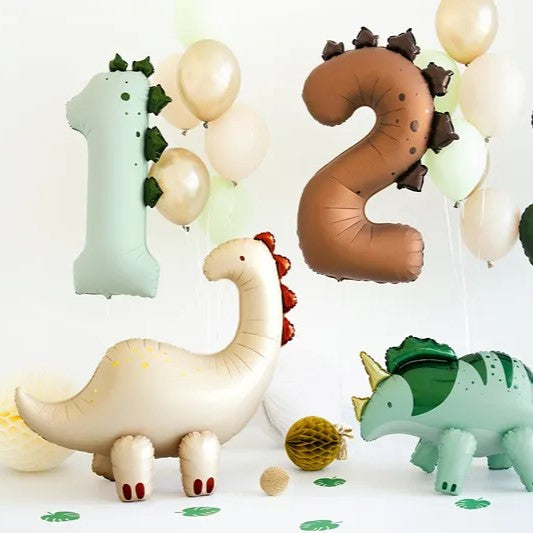 Standing foil balloon Brontosaurus, 91x85cm, mix