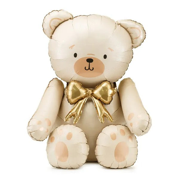 Foil Balloon Bear, 75x84 cm, cream