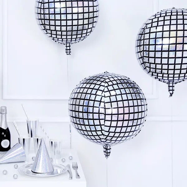 Foil Balloon Disco Ball, 40cm