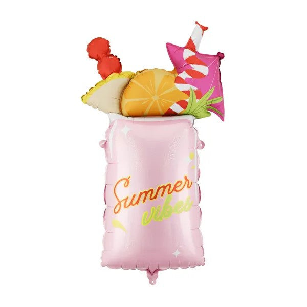 Foil balloon Cocktail, 47x79 cm, pink