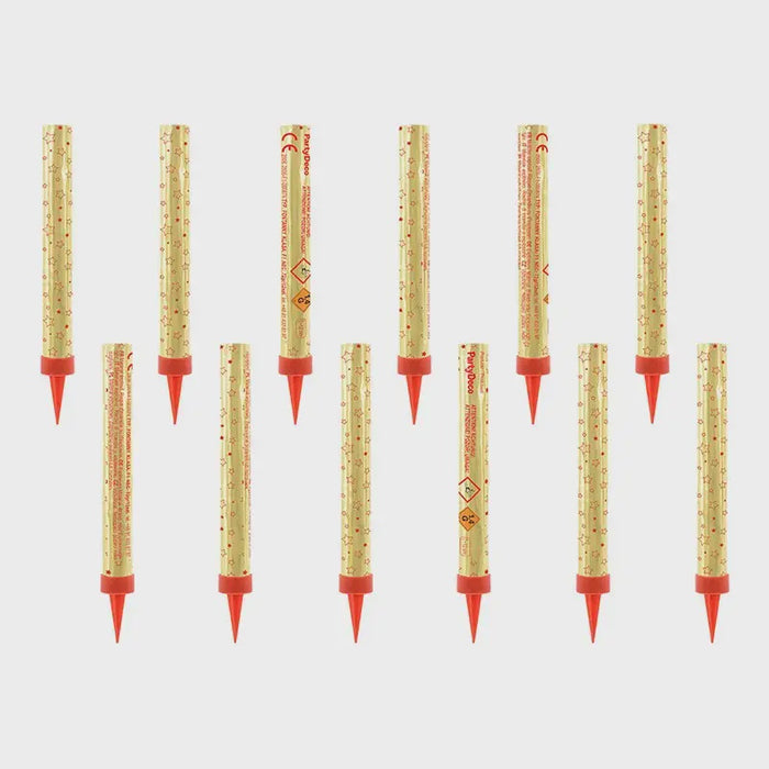 Cake fountains, gold, 12 cm - 12pk