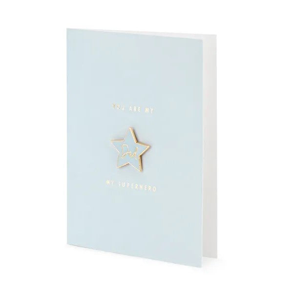 Card with enamel pin Dad, 10.5x14.8cm