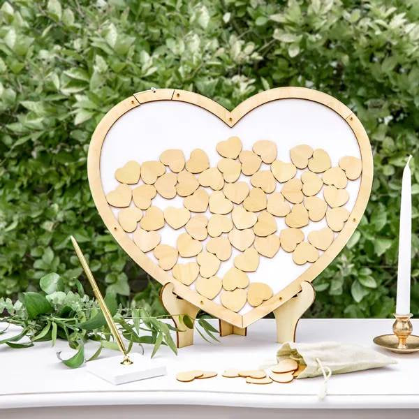 Wooden guest book - Heart, 44x37.5cm