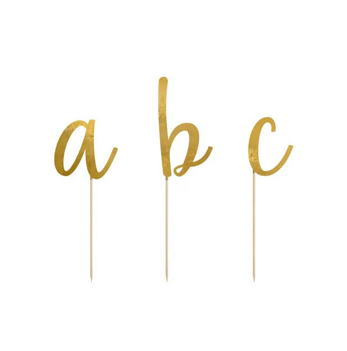 Toppers Alphabet, gold, 9.5-12cm