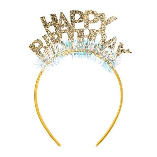 Headband Happy Birthday, 14.5x19 cm, gold