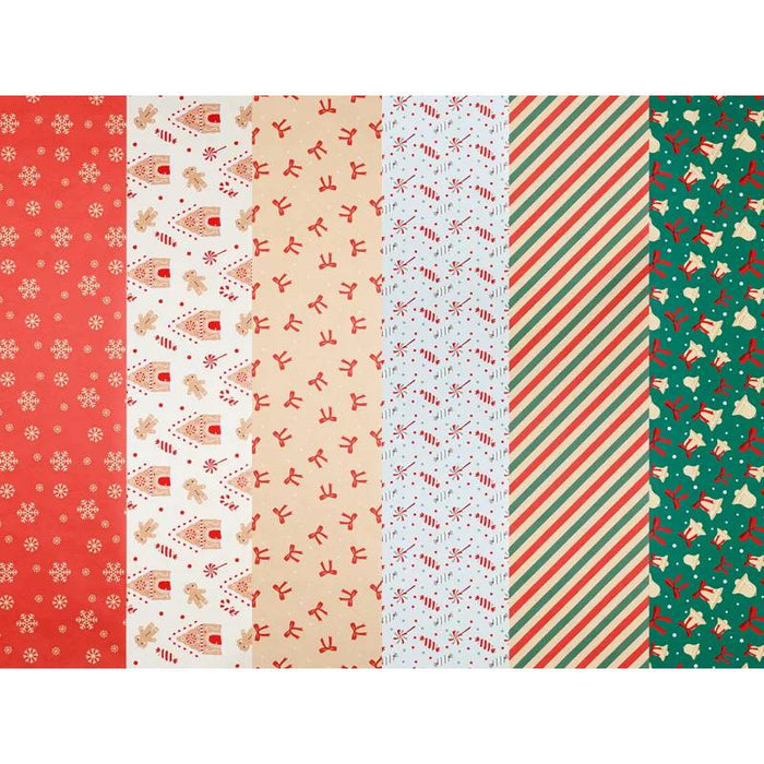 Christmas Wrapping Paper 70x200 cm, mix of designs