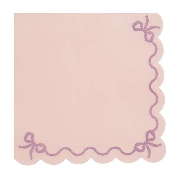 Ruffled napkins, 33x33 cm, light pink