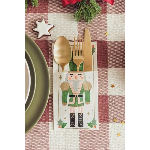 Cutlery bag Nutcracker, 10x20 cm, mix