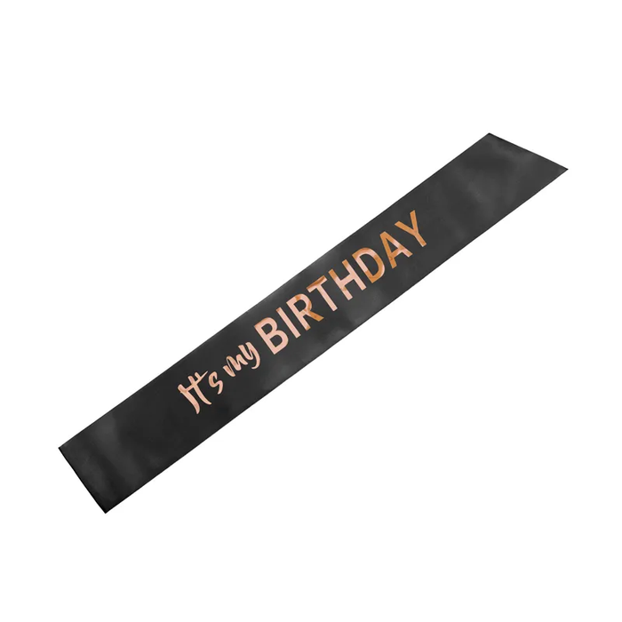 Sash It's my birthday, 79x9.4, black