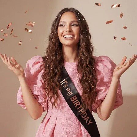 Sash It's my birthday, 79x9.4, black