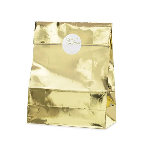 Gift bags, gold, 25x38x11cm - 3pk