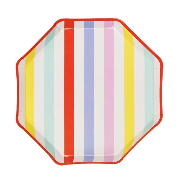 Plates Stripes, 24.5x24.5 cm, mix