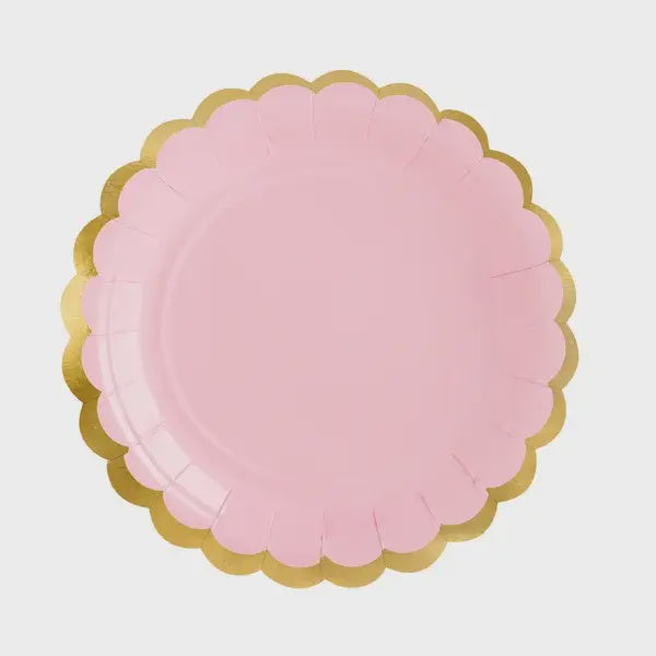 Plates, light pink, 18cm - 6pk
