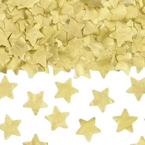 Confetti cannon, golden stars, 20cm