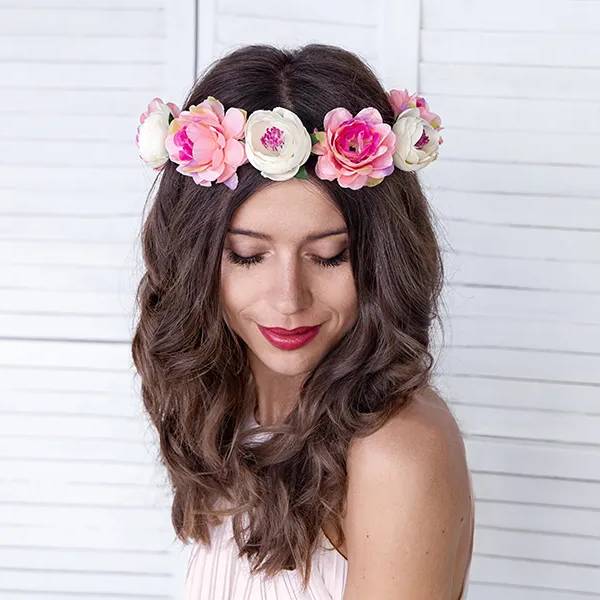 Flower crown, mix, 17cm