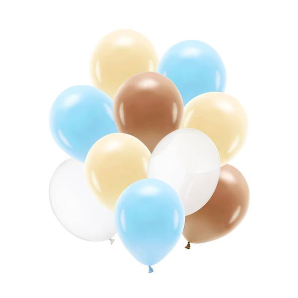 Latex balloons set, mix - Blues and Browns