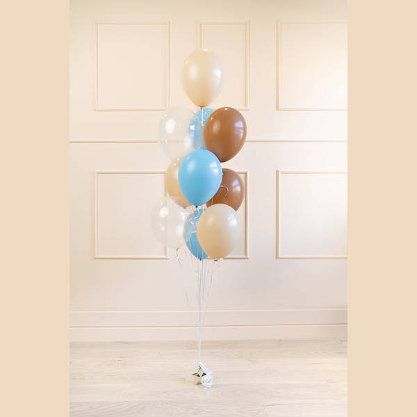 Latex balloons set, mix - Blues and Browns