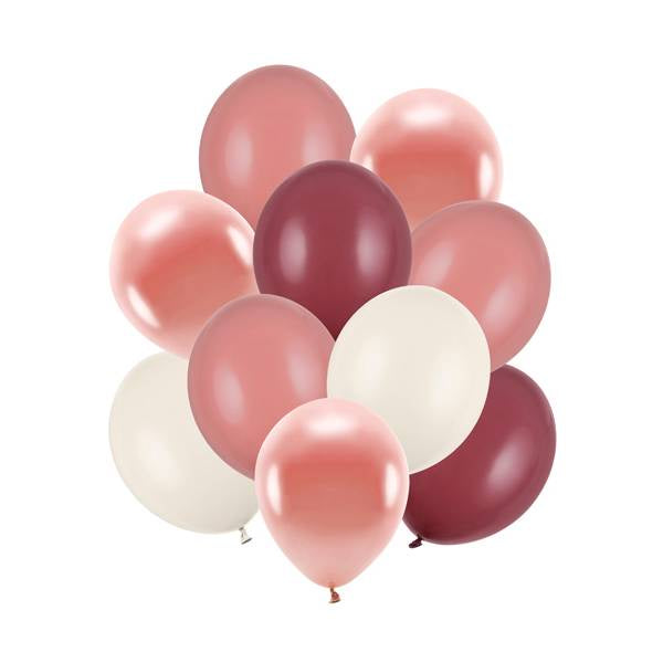 Latex balloons set, mix - Pinks and Rose Gold