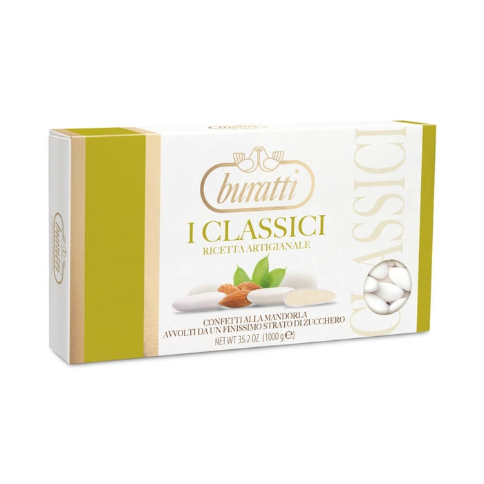 Buratti Sugared Almonds - White - 1kg