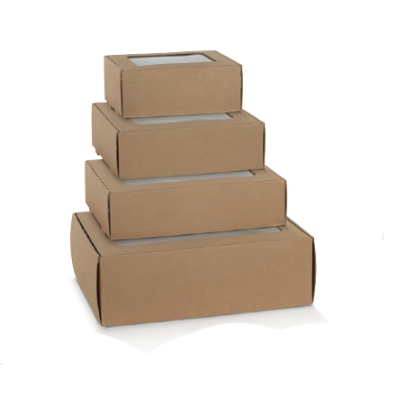 Gift Box with Top Window - Kraft