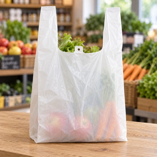 White vest bag 12x46cm - 25pk