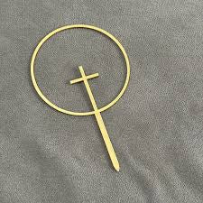 Gold Cross Topper in Ring
