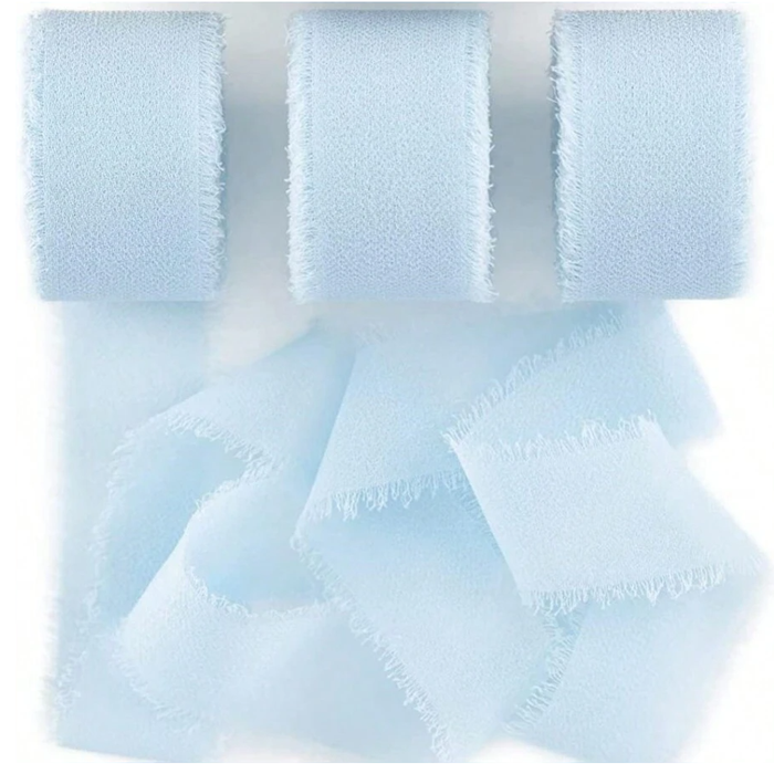Chiffon Ribbon Roll - 5m - Light Blue