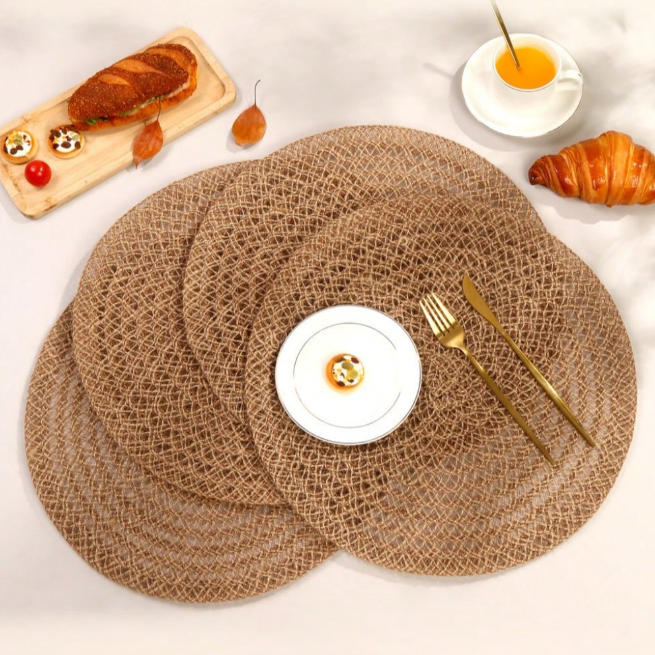 Round Table Mats - Woven Design — Bow & Ribbon