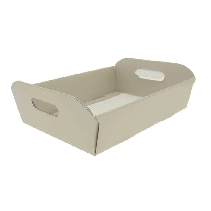 Cream Hamper Tray Box (34.5X26X10.5Cm)