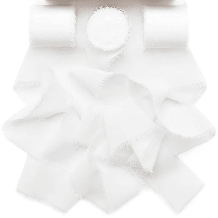Chiffon Ribbon Roll - 5m - White