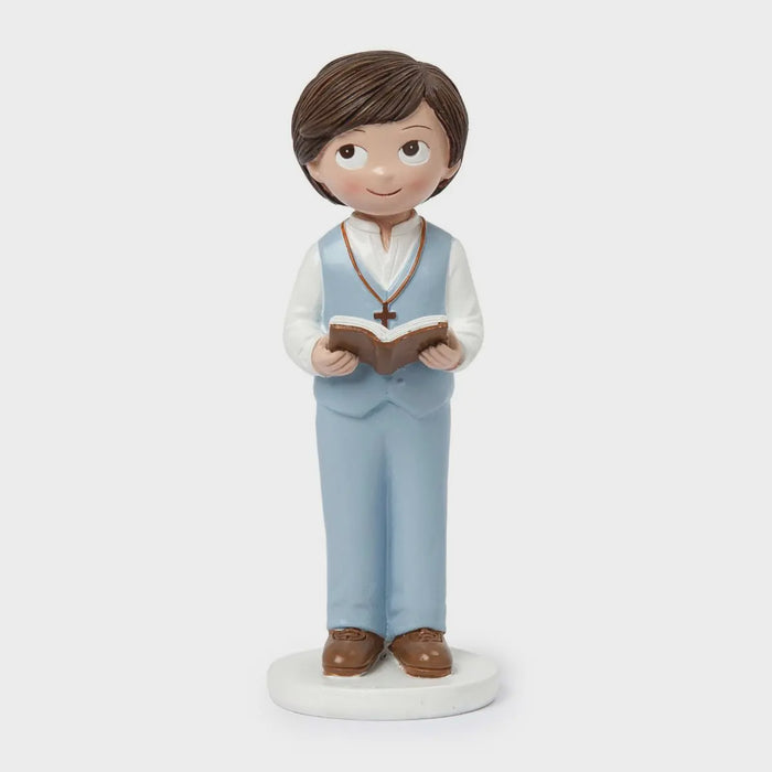 Communion Figurine Boy with Vest and Bible