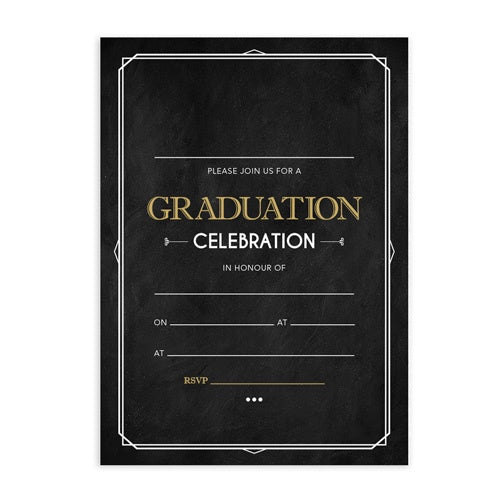 Invitation Fill-in - Graduation Dark Background