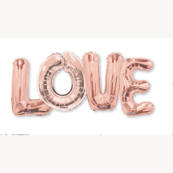 Balloon Bouquet Love - Rose Gold 14''