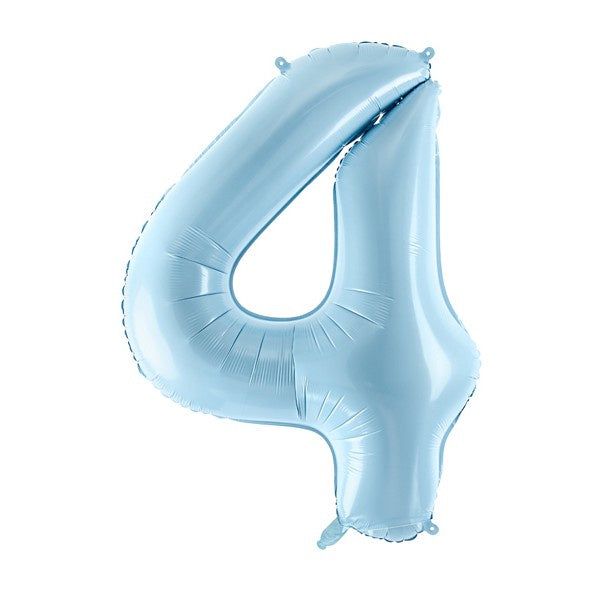 Balloon Foil Number - 4 Blue - 34" (86cm)