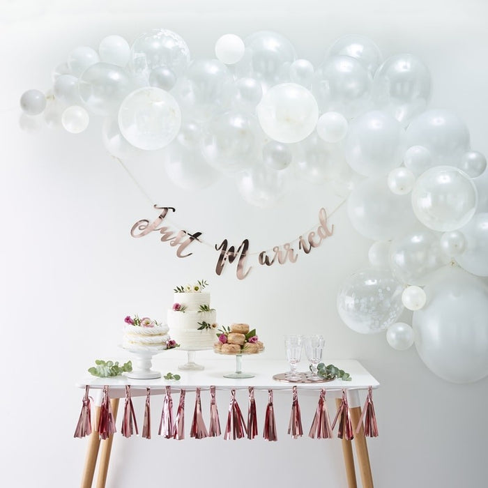 White Balloon Arch Kit - 70pk