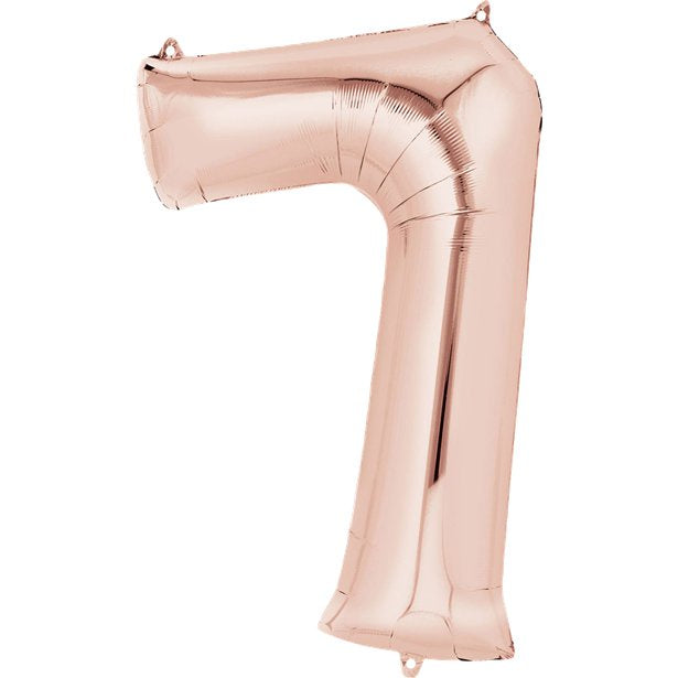 Balloon Foil Number - 7 Rose Gold - 16"