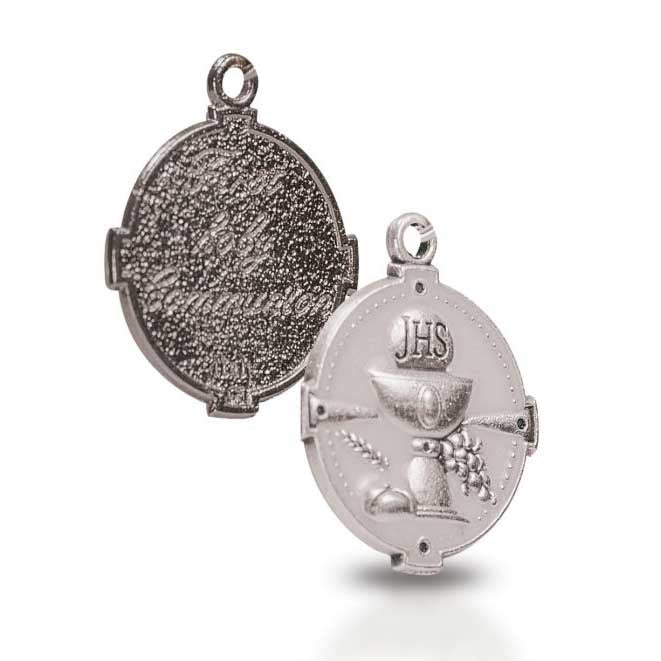 Holy Communion Metal Medal Silver- 18mm