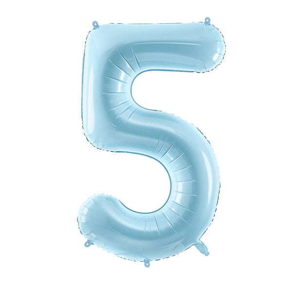 Balloon Foil Number - 5 Blue - 34" (86cm)