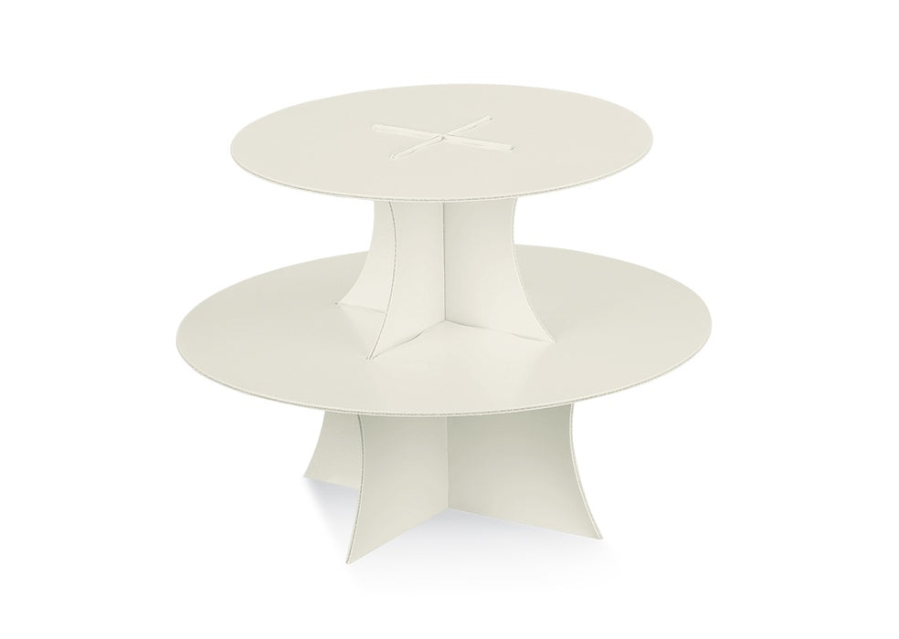 Disposable Cake Stand - Plain Pearl - 2 Tiered 270X200mm
