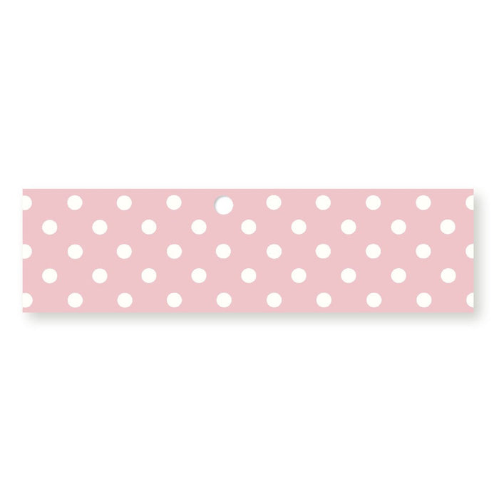 Souvenir Tag Folded - Pink with White Dots - 45X25mm