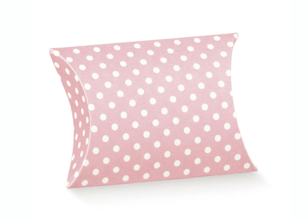Pillow Box - Pink w/White Spots 70X70X25mm