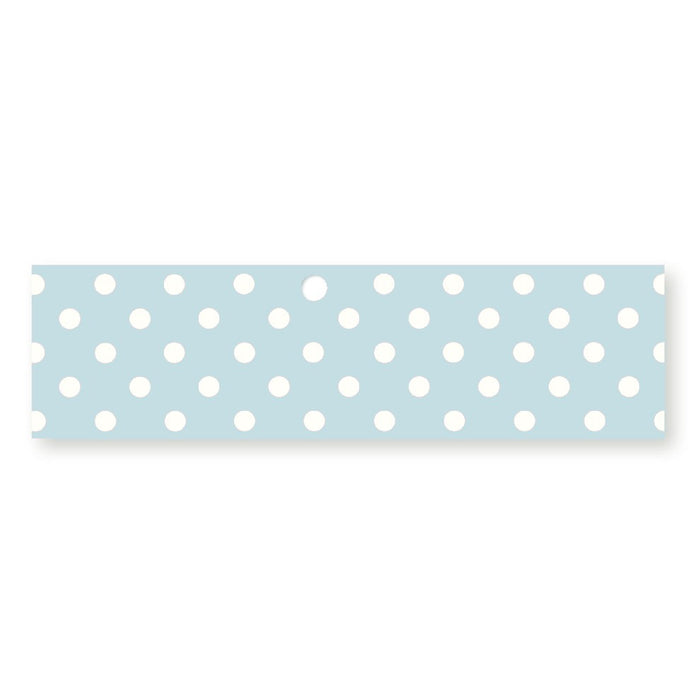 Souvenir Tag Folded - Light Blue with White Dots - 45X25mm
