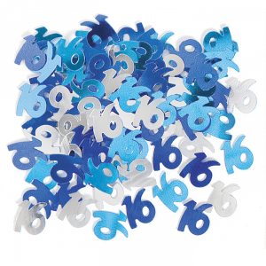 Dazzling Effects 16th Birthday Blue Table/Invite Confetti