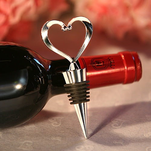 Silver Heart Bottle Stopper