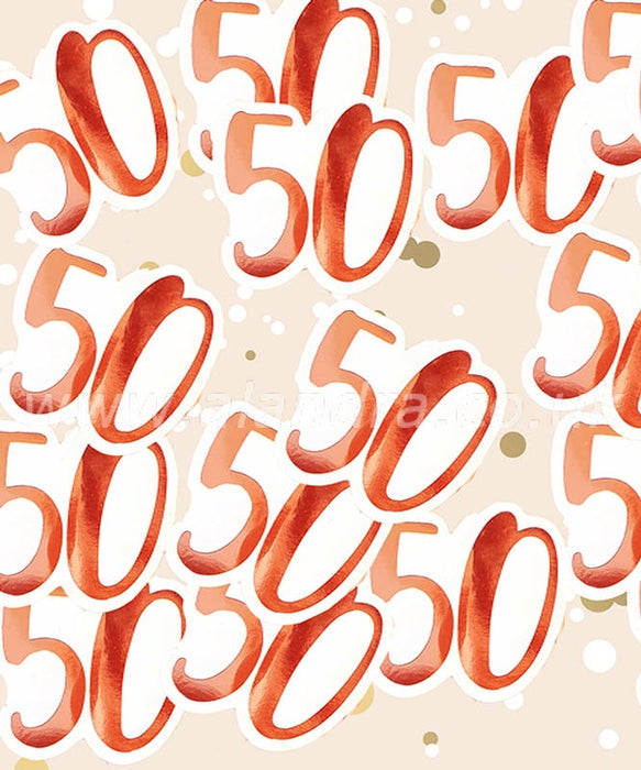 Large 50th Birthday Table/Invite Confetti - Rose Gold